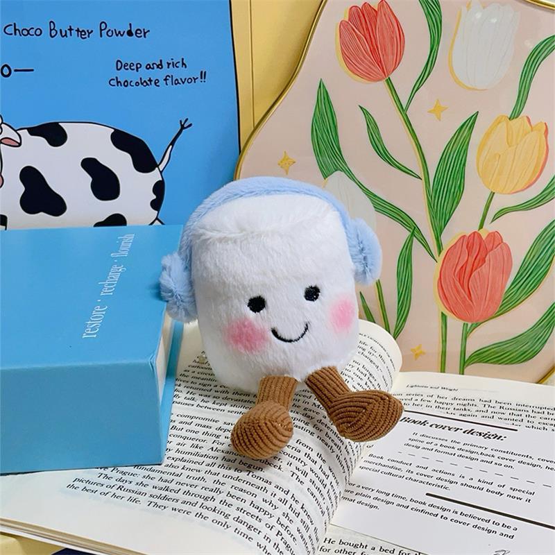 1/2 шт. Милые розовые и голубые плюшевые игрушки-зефирки, мягкие куклы, брелок, подвеска для сумки, парный брелок, подарки на день рождения, девчачий домашний декор