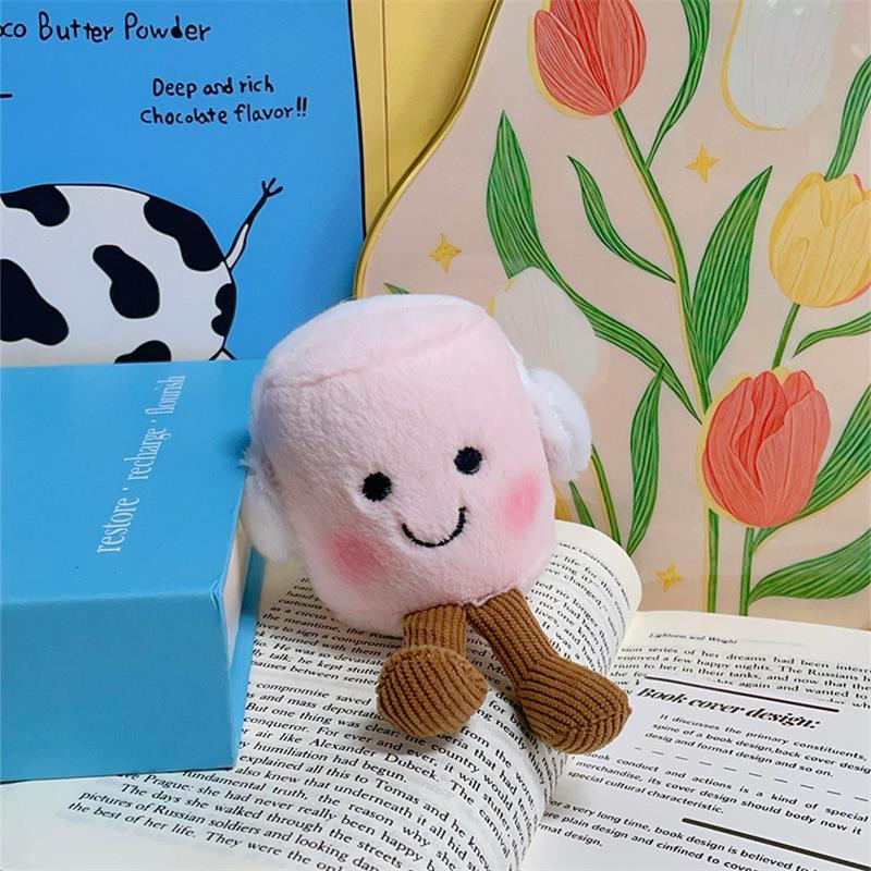 1/2 шт. Милые розовые и голубые плюшевые игрушки-зефирки, мягкие куклы, брелок, подвеска для сумки, парный брелок, подарки на день рождения, девчачий домашний декор